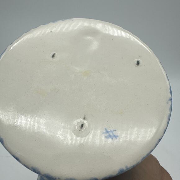 NS Gustin Co. LA Pottery Blue Stipple Spongeware Coffee Mug - Picture 7 of 7